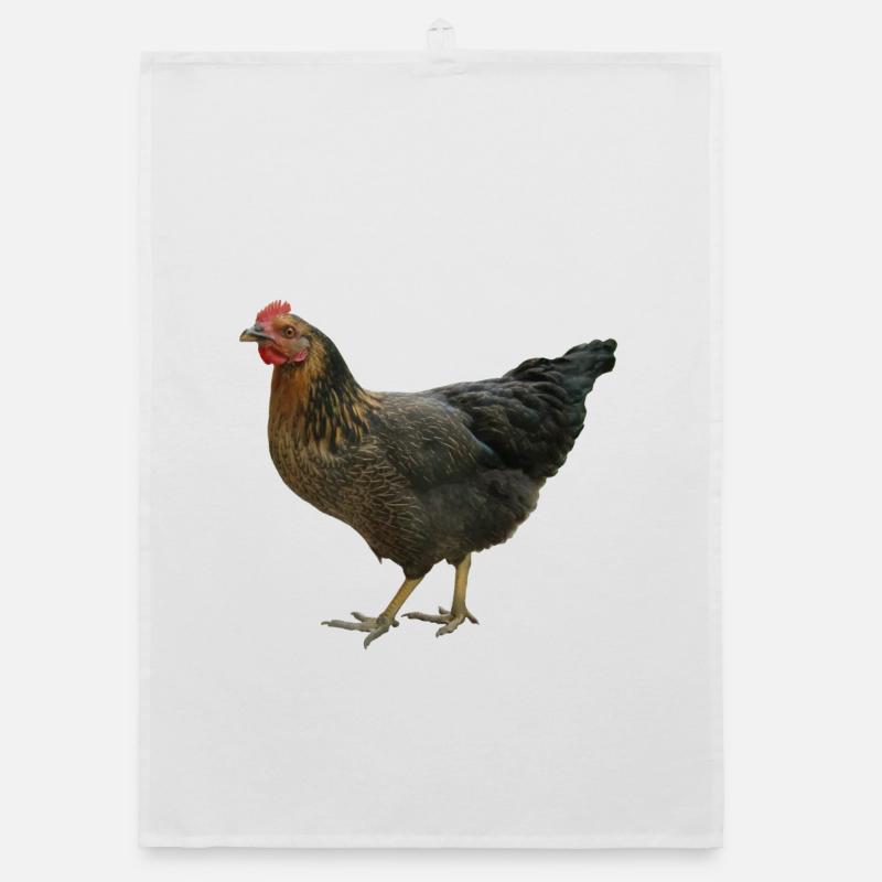 black chicken Organic dish towel