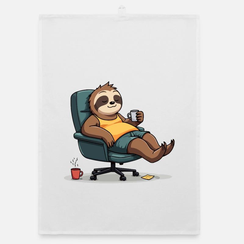 Office? First coffee! – Sloth Style Organic dish towel