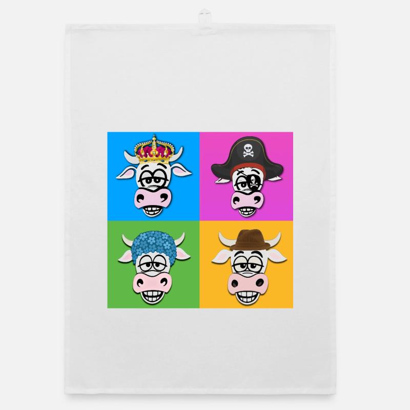 Cow Quartet Organic dish towel