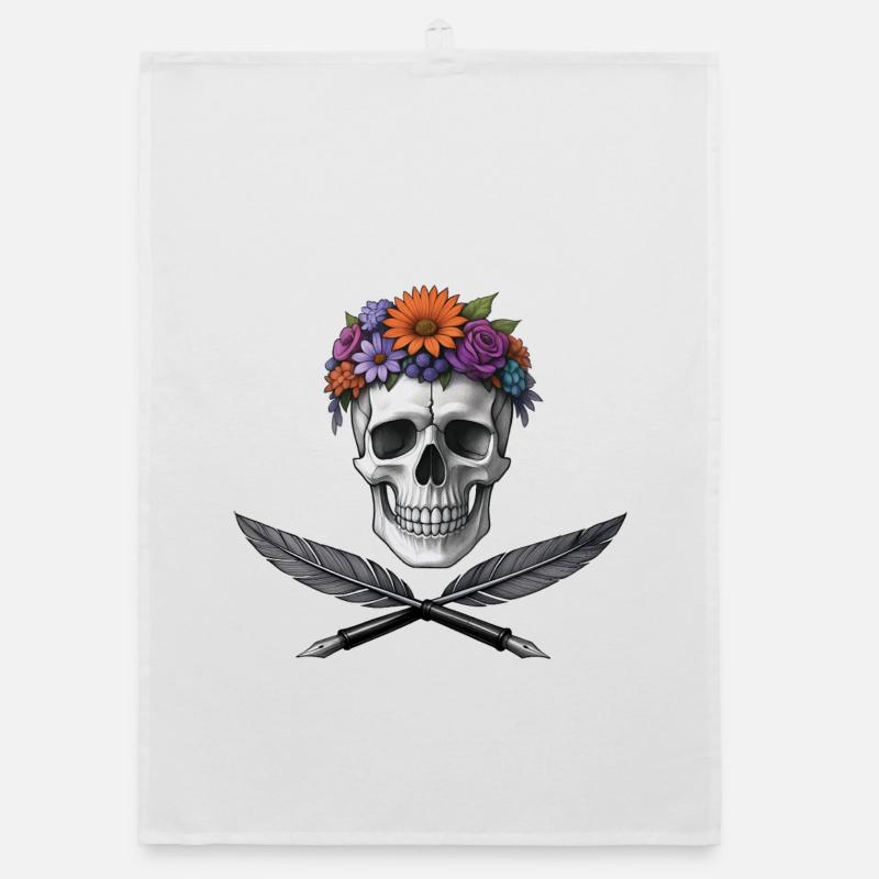 PIRATE POET - dark hell Organic dish towel