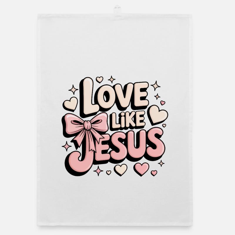 Aimez comme Jésus Torchon bio