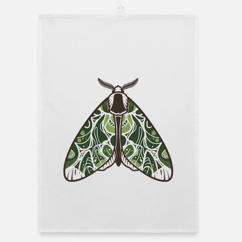 Verdant Leafwing Moth Organic dish towel
