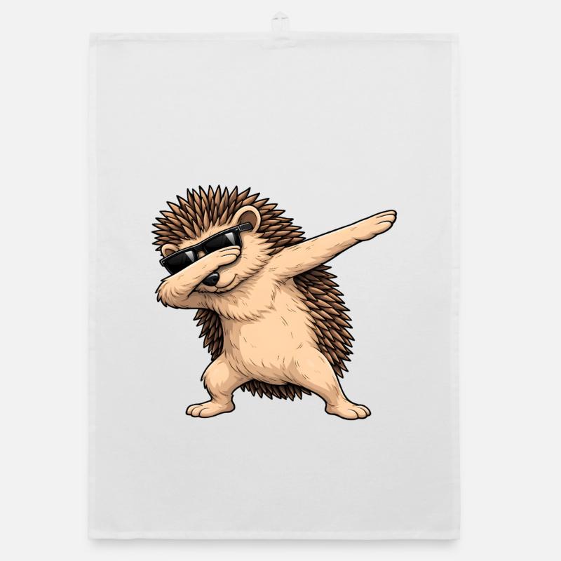 Dabbing Igel Organic Geschirrtuch