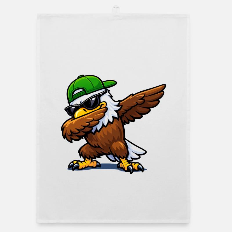 Dabbing Eagle Organic Geschirrtuch