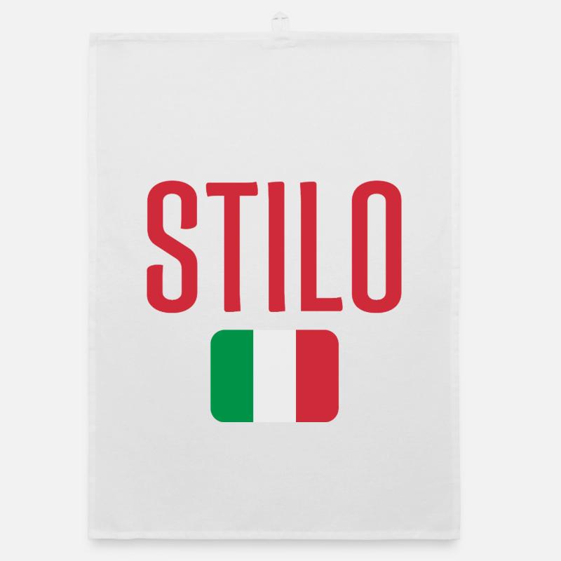 Stilo Italy Flag Emblem Organic dish towel
