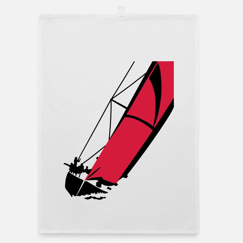 Segelboot Organic Geschirrtuch