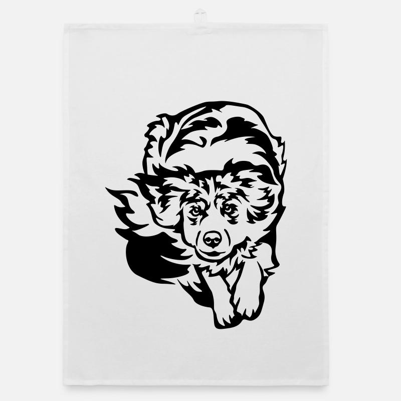 Australian Shepherd Organic dish towel