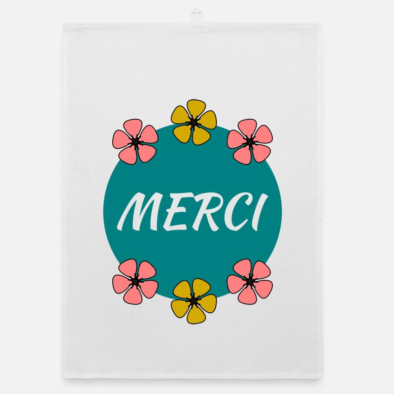 MAÎTRESSE. MERCI. MERCI MAÎTRESSE. FLEUR Torchon bio