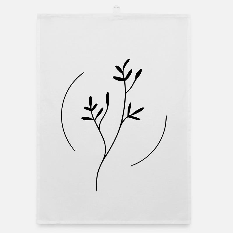 Branch in a circle Organic dish towel