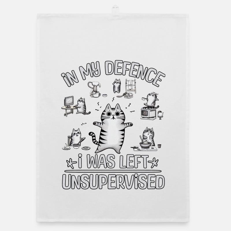 IN MY DEFENCE I WAS LEFT UNSUPERVISED Organic dish towel