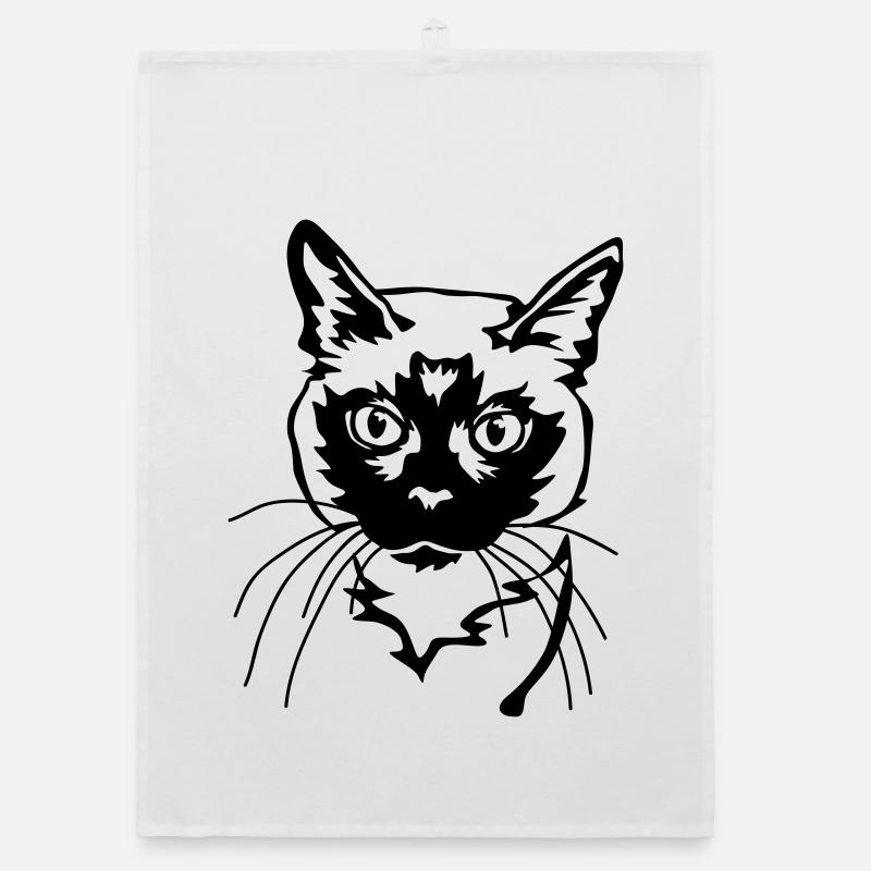 Siamese cat Organic dish towel