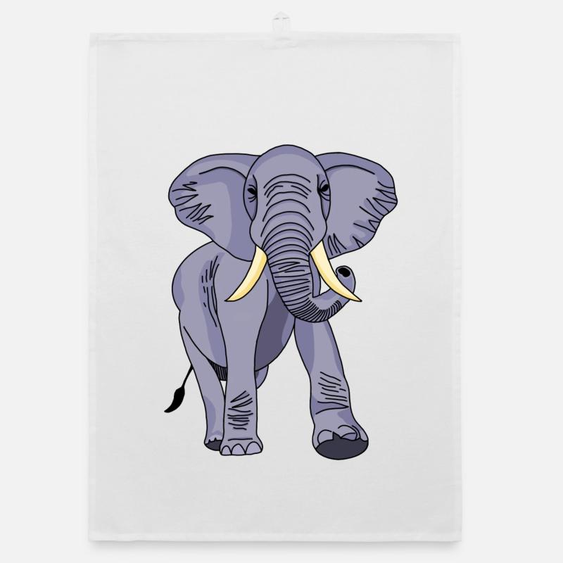 Elefant Organic Geschirrtuch