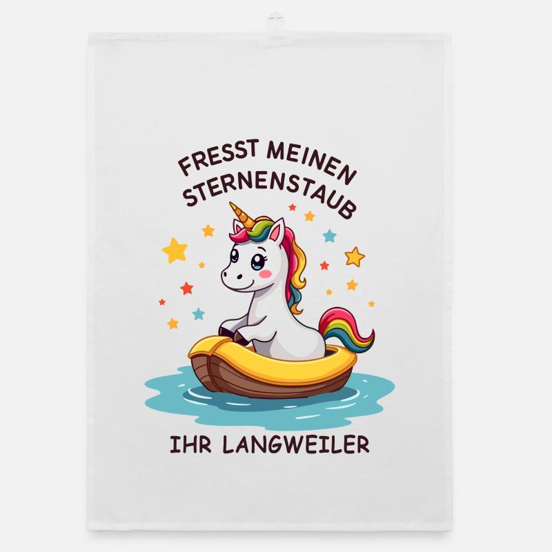 Einhorn Bootsfahrt Organic Geschirrtuch