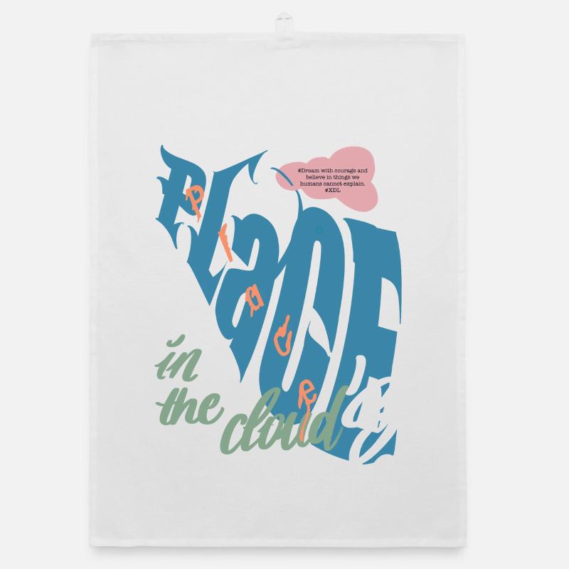 Place in the clouds Graffiti Organic Geschirrtuch