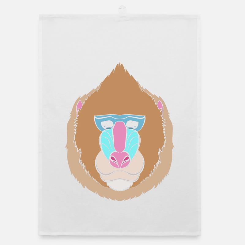 Baboon Pavian Primat Affe Affen Organic Geschirrtuch