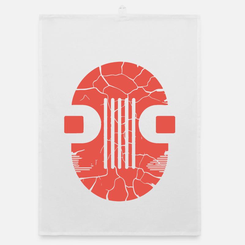 Cracked Orb Glyph Organic dish towel