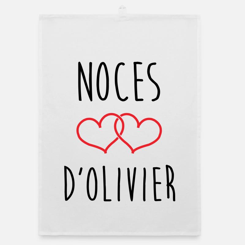 Noces d'Olivier 59 ans de mariage Torchon bio