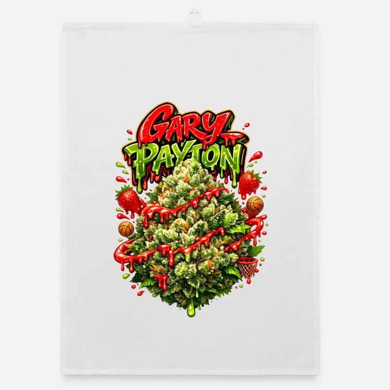 Gary Payton Graffiti Print Organic dish towel