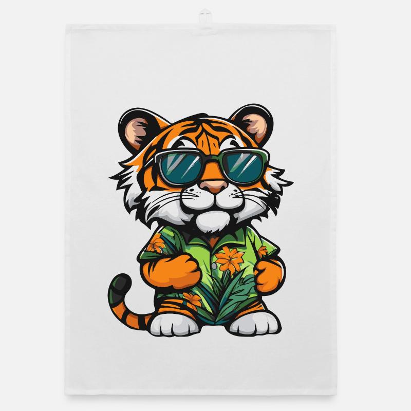 Vacances de Tiger Comic Torchon bio