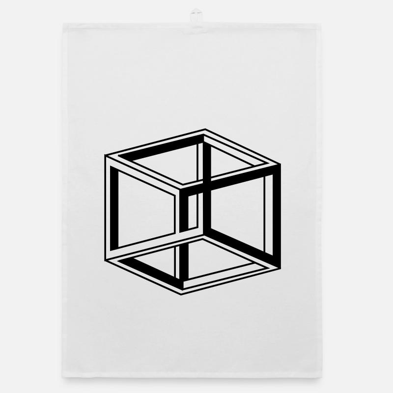 kubus cube escher Organic Geschirrtuch