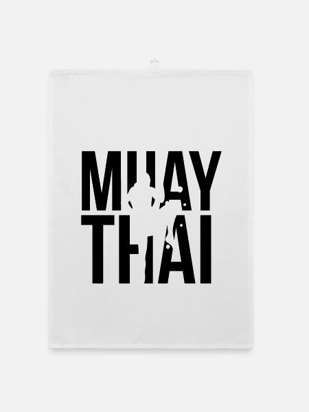 muay thai - Organic Geschirrtuch - Weiß - Vorne
