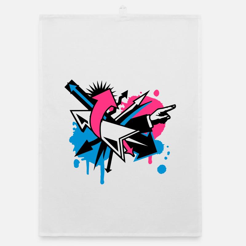 Les flèches dans des directions différentes Torchon bio