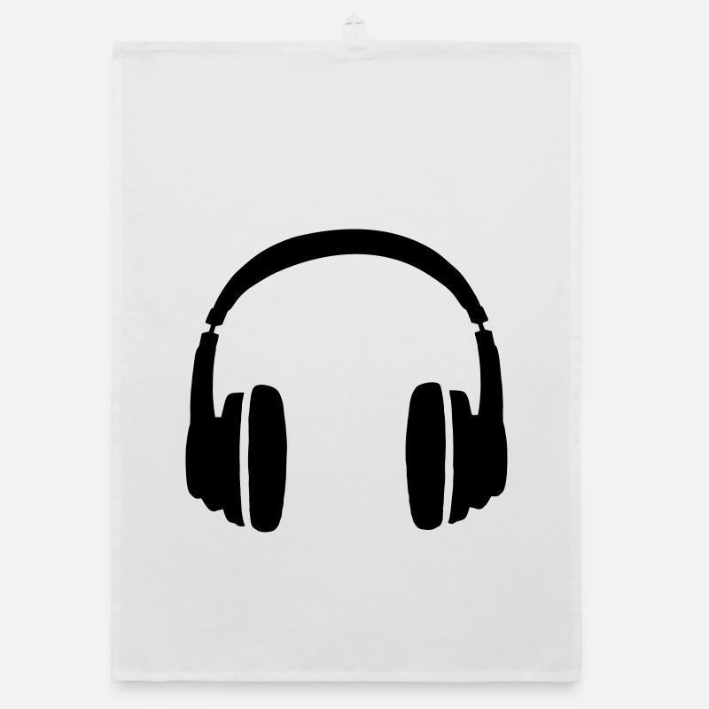 DJ's Headphones Organic dish towel
