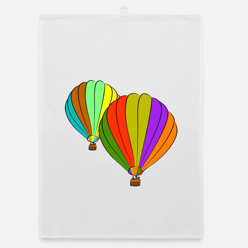 heissluftballone ballon luftfahrt Organic Geschirrtuch