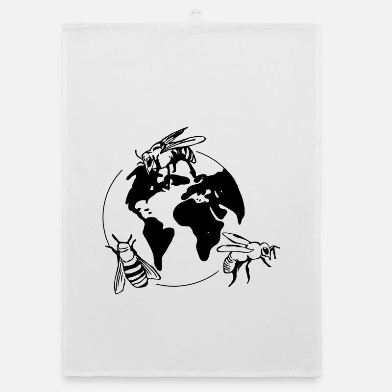 Save the Bees - Organic Geschirrtuch - Weiß
