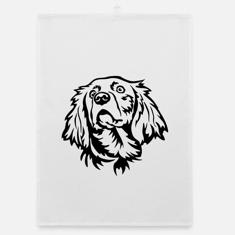 Weimaraner Head Organic dish towel