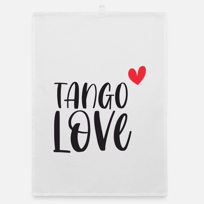 Tango Love! Danseur danse danse couple cadeau Torchon bio