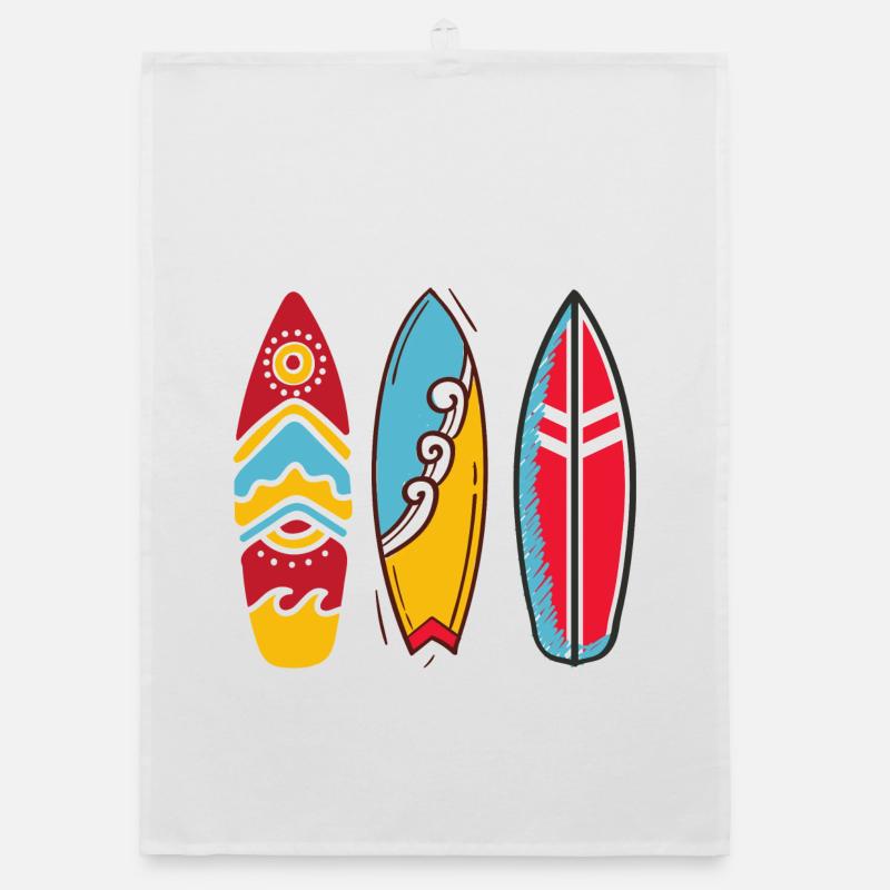 Trois planches surf pop art Torchon bio