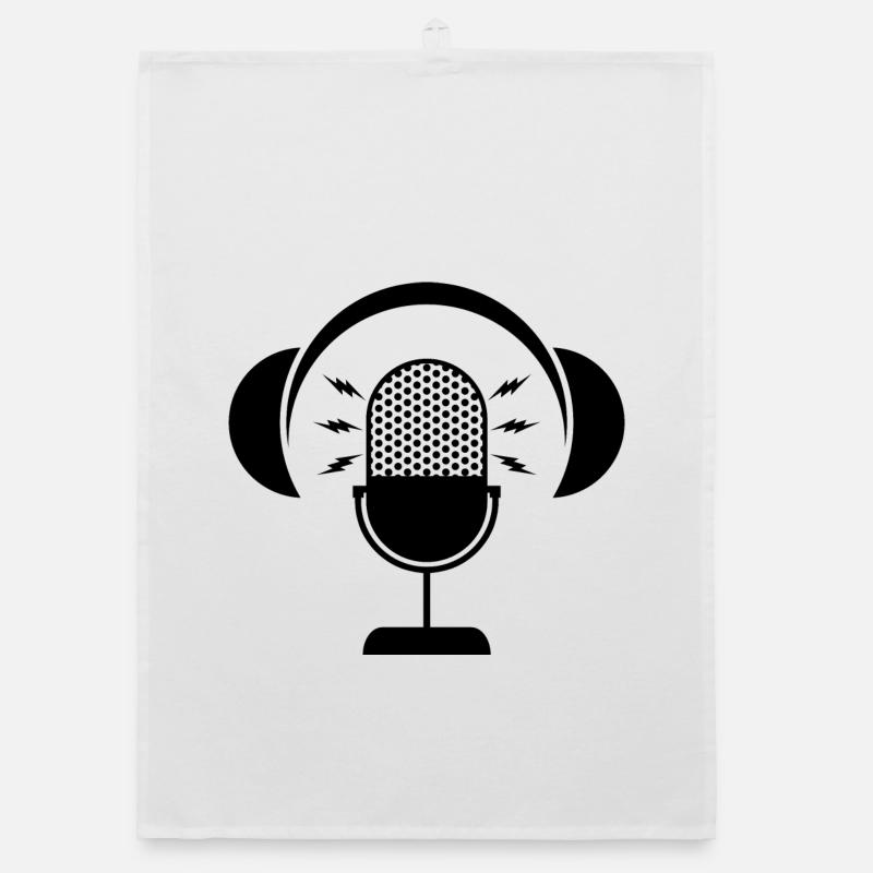 Microphone et casque de podcast Torchon bio