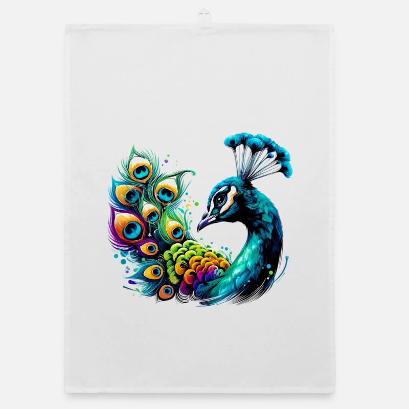 Peacock Organic dish towel