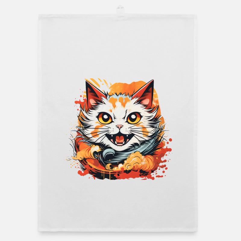 Style d’anime de chat Torchon bio