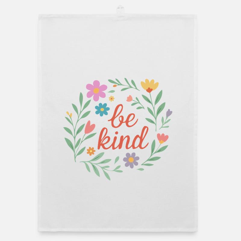 Sei freundlich Blumendesign Organic Geschirrtuch