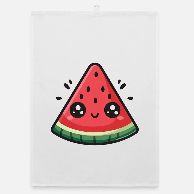 Tranche de pastèque kawaii Torchon bio