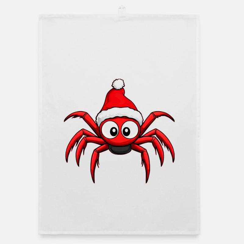 Weihnachtsmann Spinne Organic Geschirrtuch