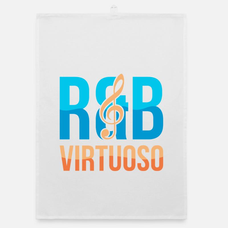 RnB Musikvirtuose E1 Deep Blue Organic Geschirrtuch