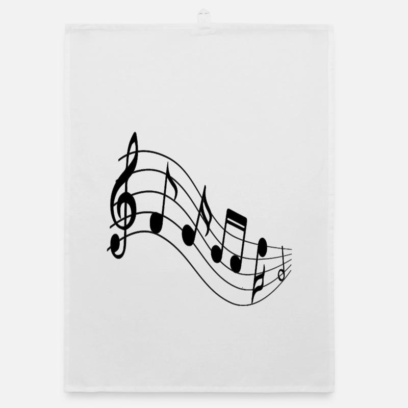 Melodic Wave Staff-Kunst Organic Geschirrtuch