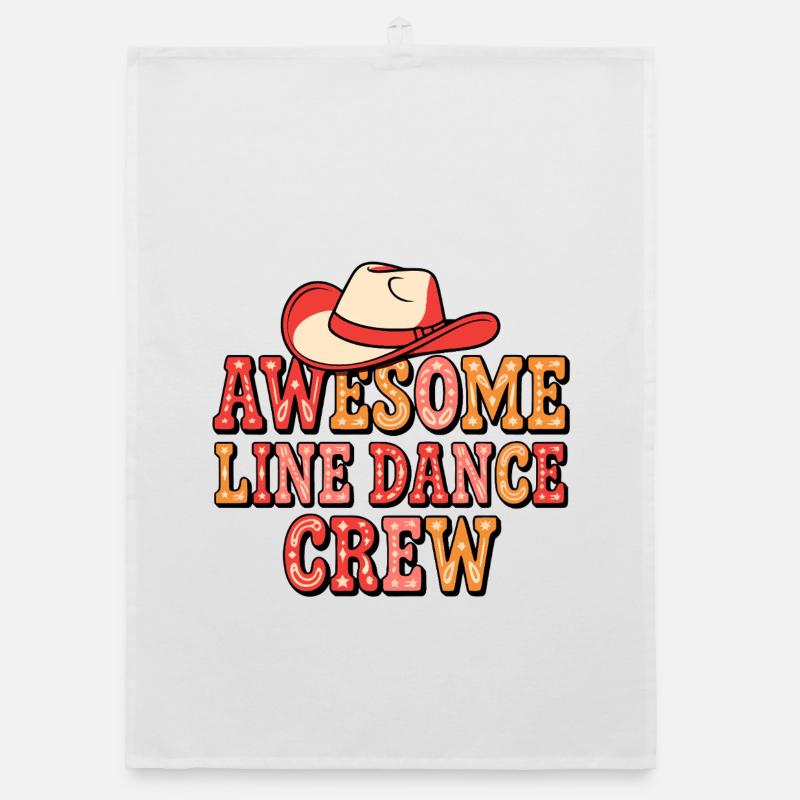 Équipe de danse en ligne de cowboy Torchon bio