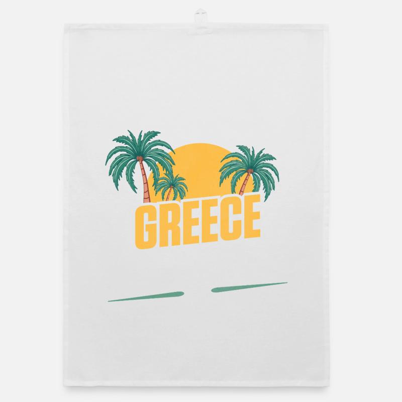 Greece Party Crew Organic Geschirrtuch