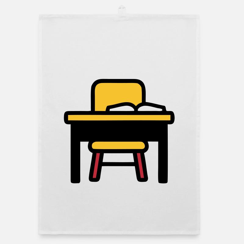 School Desk Table Learning Exams Organic dish towel