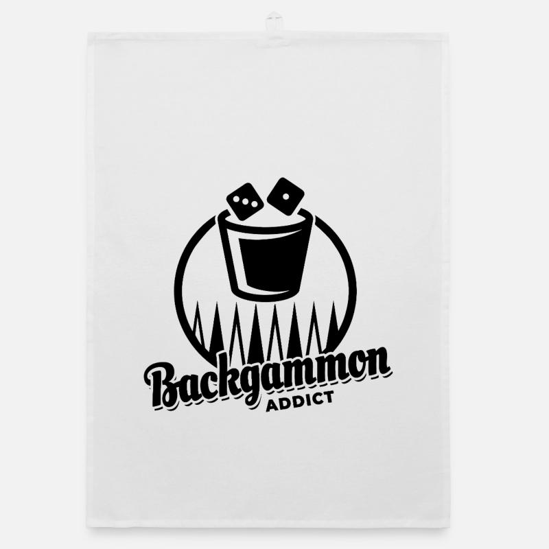 Backgammon Addict | Board Game | Gift Organic dish towel