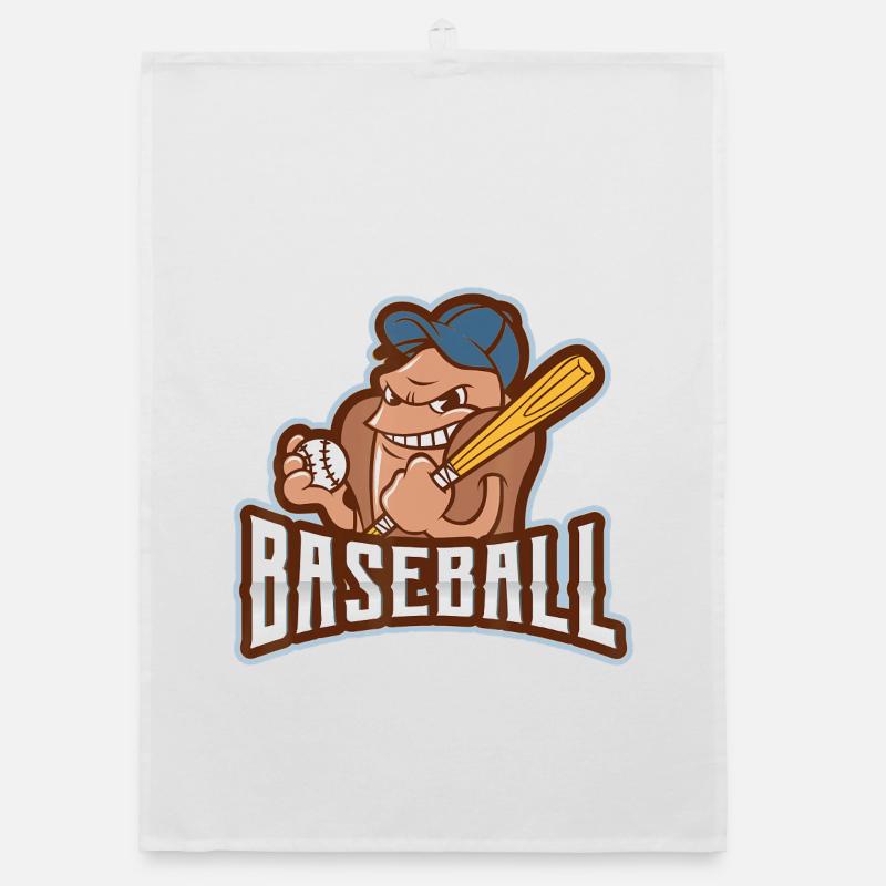 Rogue Batter Baseball-Maskottchen - Organic Geschirrtuch - Weiß