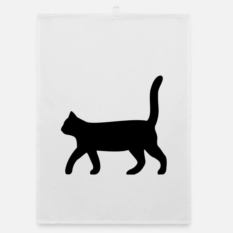 schwarze Katze Organic Geschirrtuch