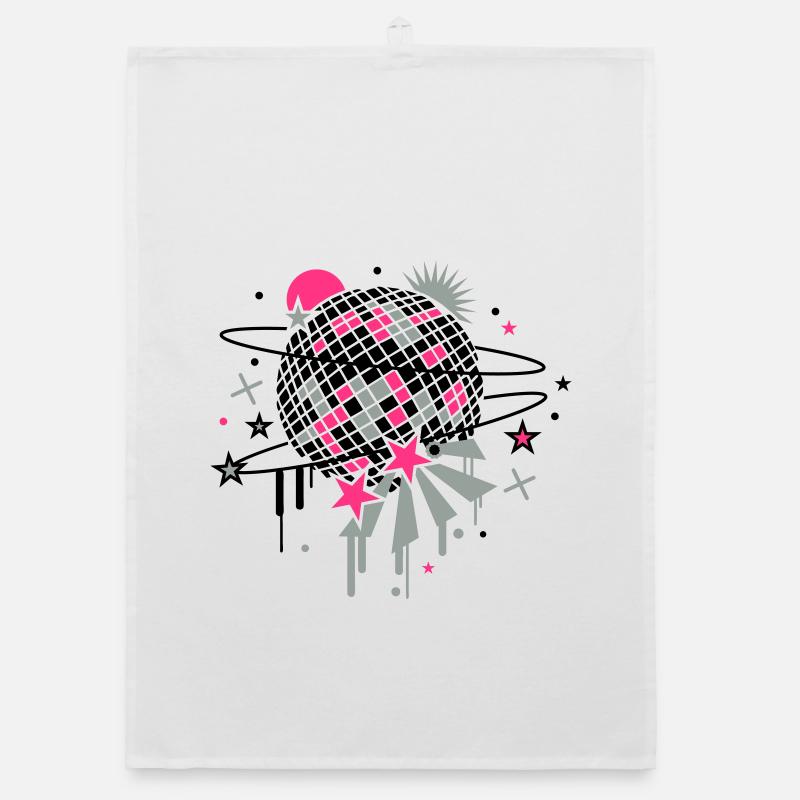 Disco Ball Organic dish towel