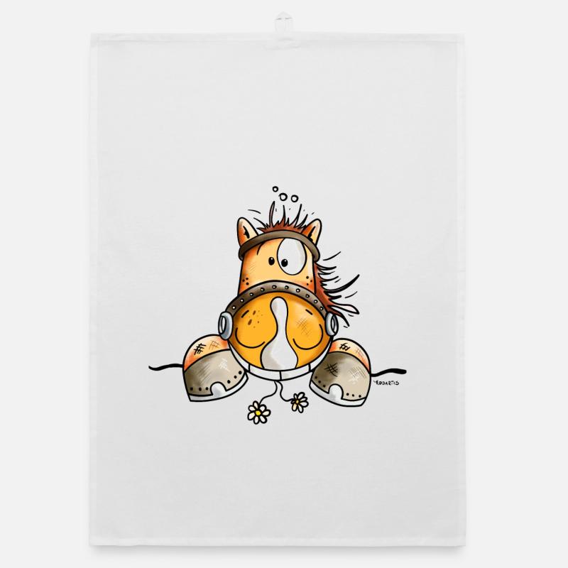 Neugieriges Pferd Organic Geschirrtuch