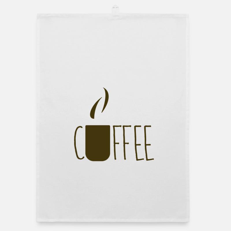 Coffee - Organic Geschirrtuch - Weiß