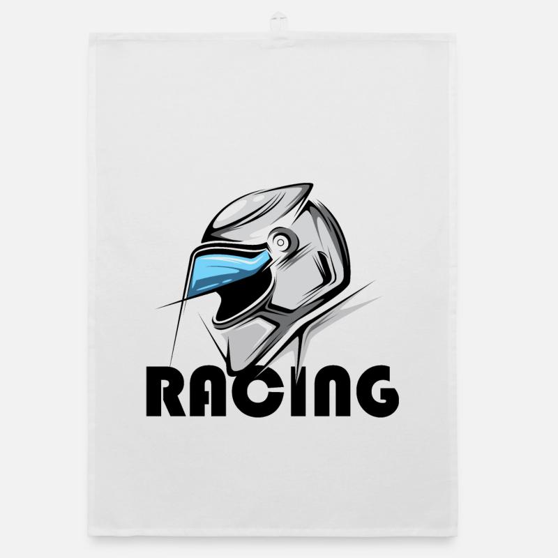 Icône de casque de course Illustration graphique de course Torchon bio